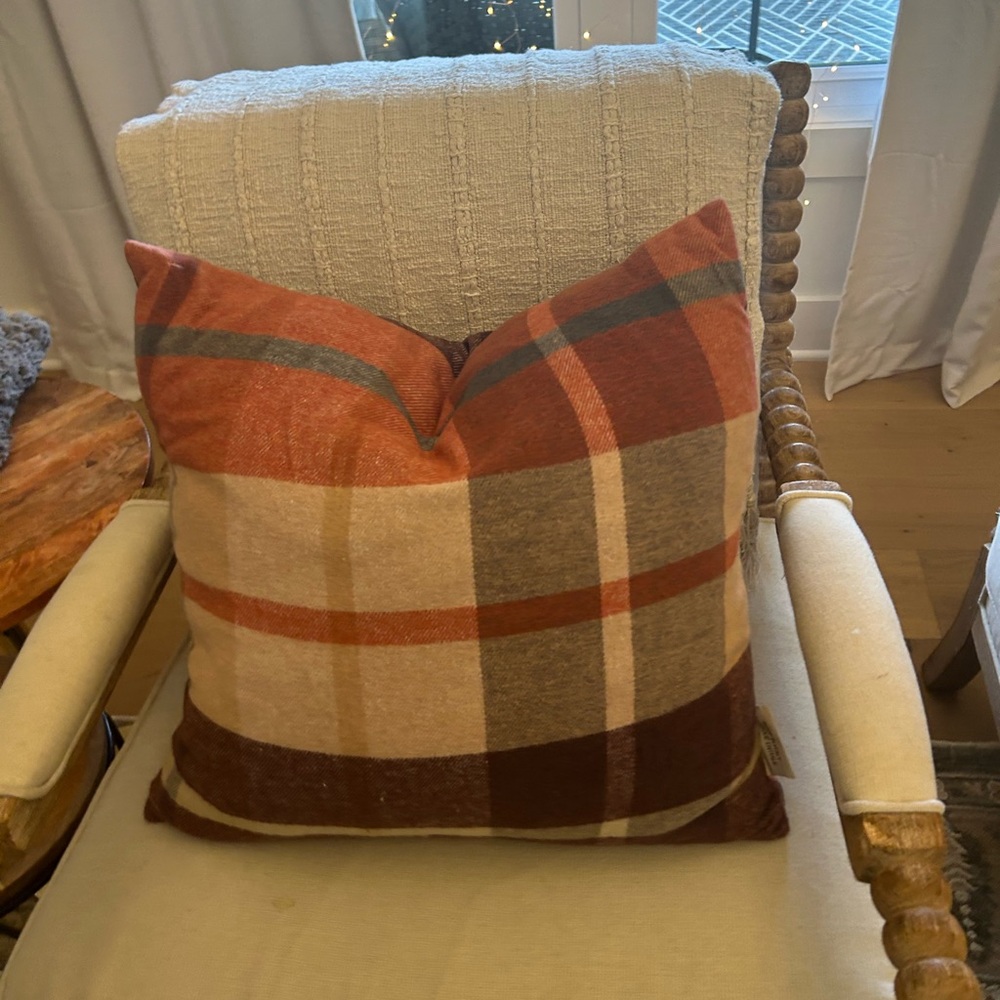 Plaid pillow cover qty2